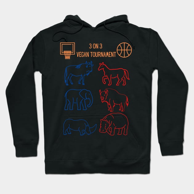 Vegan 3 on 3 Basketball Tournament Hoodie by Abide the Flow